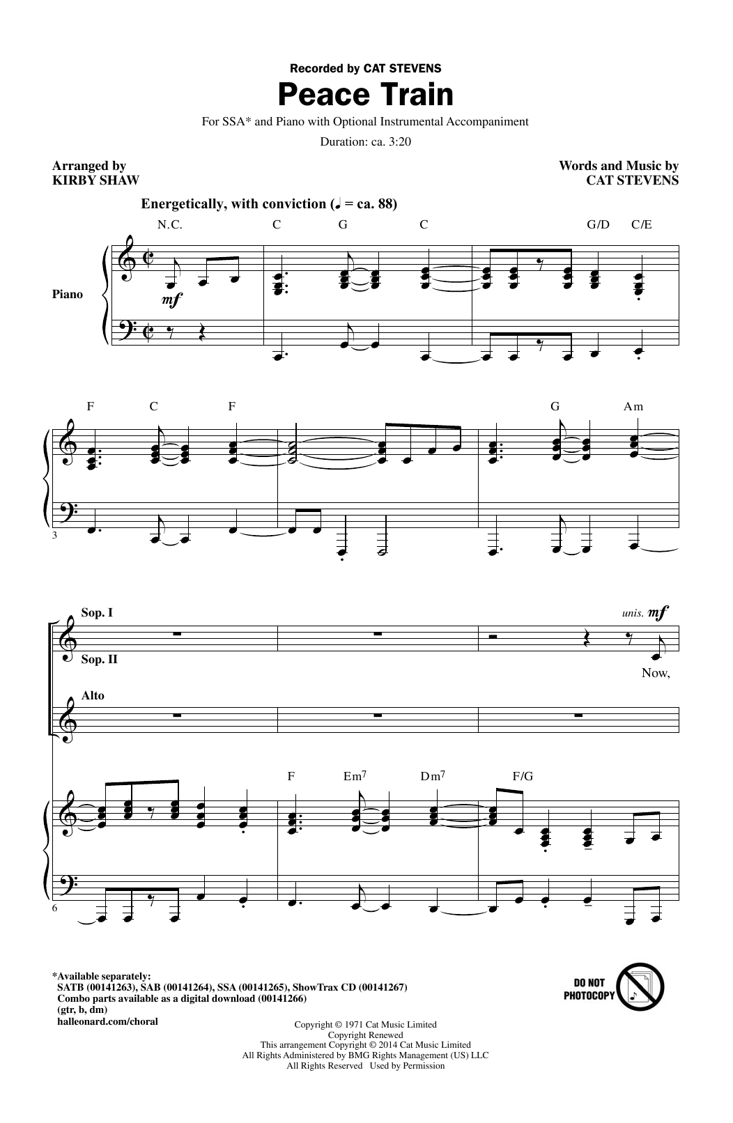 Produktgalerie: Seite 1 von 1 Peace Train, Kirby Shaw, Chor