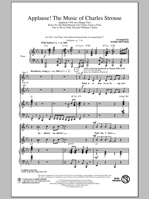Produktgalerie: Seite 1 von 1 Applause! - The Music of Charles Strouse, Mark Brymer, Chor