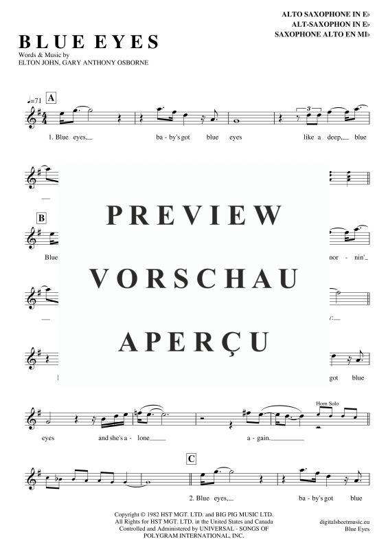 Product gallery: Page 2 of 3 Blue Eyes , John, Eltom, Alto Saxophone