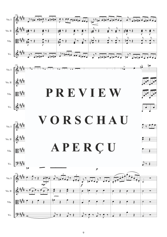 Produktgalerie: Seite 10 von 11 Streichquartett Nr. 2 in E-Dur, , Streicherquartett (Partitur und Einzelstimmen