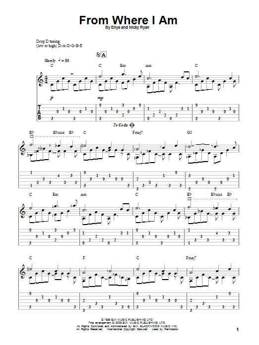 Produktgalerie: Seite 1 von 1 From Where I Am, Enya, Gitarre
