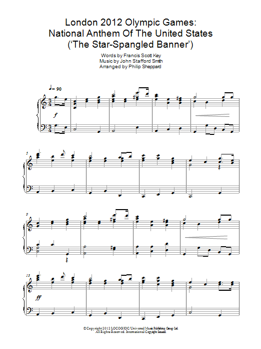 Product picture to: London 2012 Olympic Games: National Anthem Of The United States ('The Star-Spangled Banner')