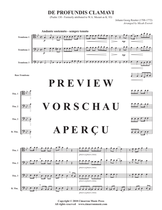 Product gallery: Page 3 of 9 De Profundis Clamavi , , (Trombone Quartet)