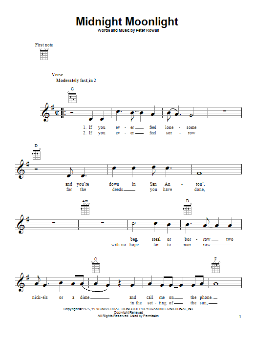 Product gallery: Page 1 of 1 Midnight Moonlight, Peter Rowan