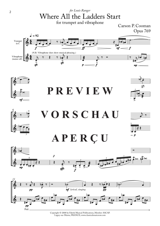 Product gallery: Page 3 of 7 Where All The Ladders Start , , (Trompete + Vibraphon)