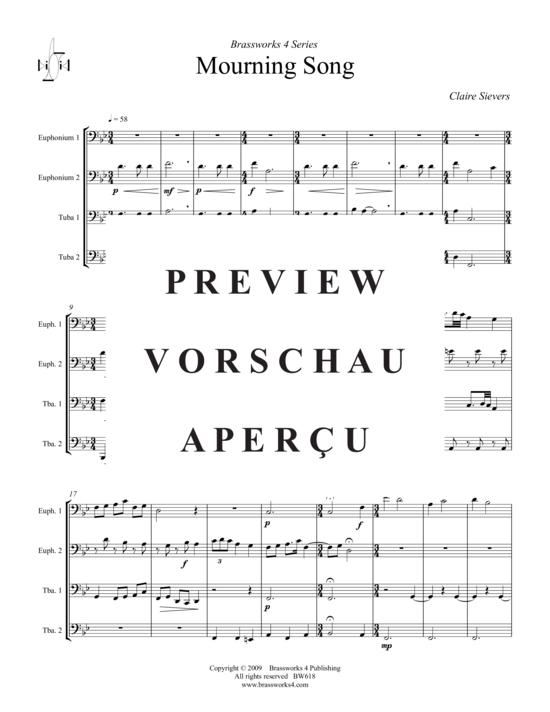 Product gallery: Page 2 of 18 Mourning Song , , (Tuba Quartet: 2x Baritone, 2xTuba)