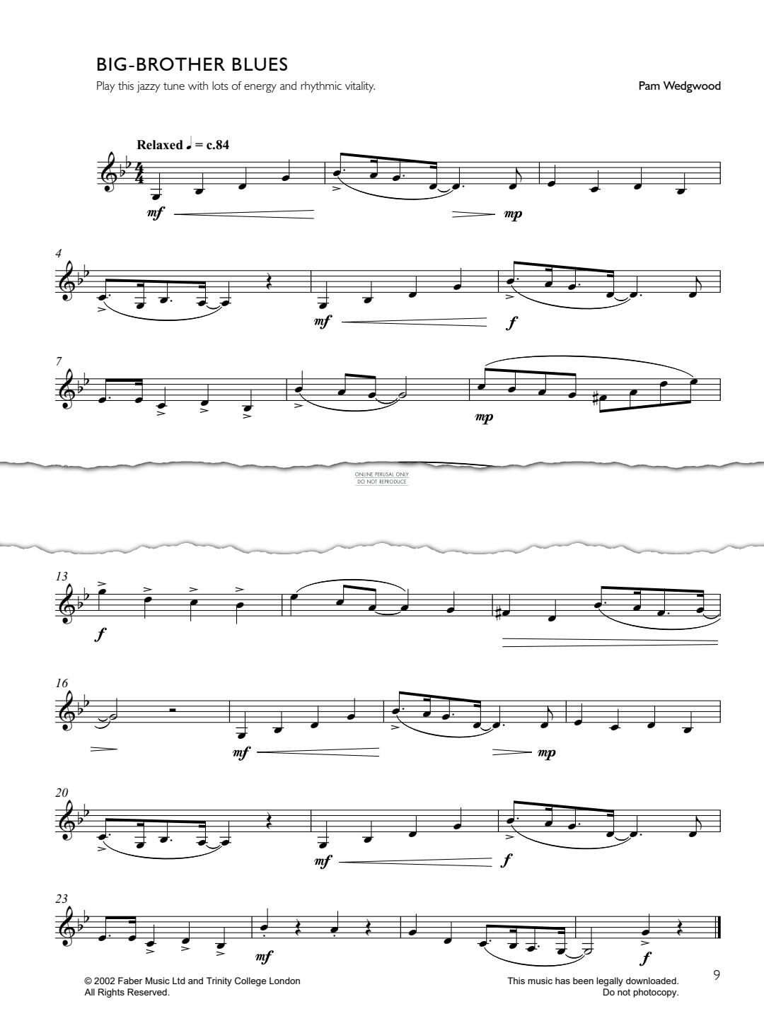 Produktgalerie: Seite 1 von 1 Big Brother Blues (from 'All Sorts'), Pam Wedgwood, Klarinette