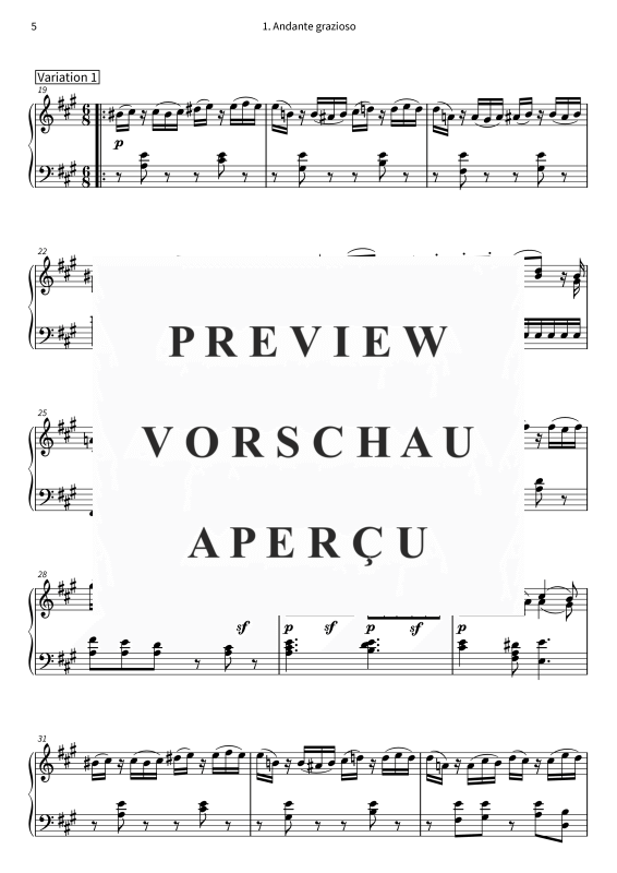 Produktgalerie: Seite 7 von 11 Piano Sonata No. 11, K. 331, , Klavier Solo