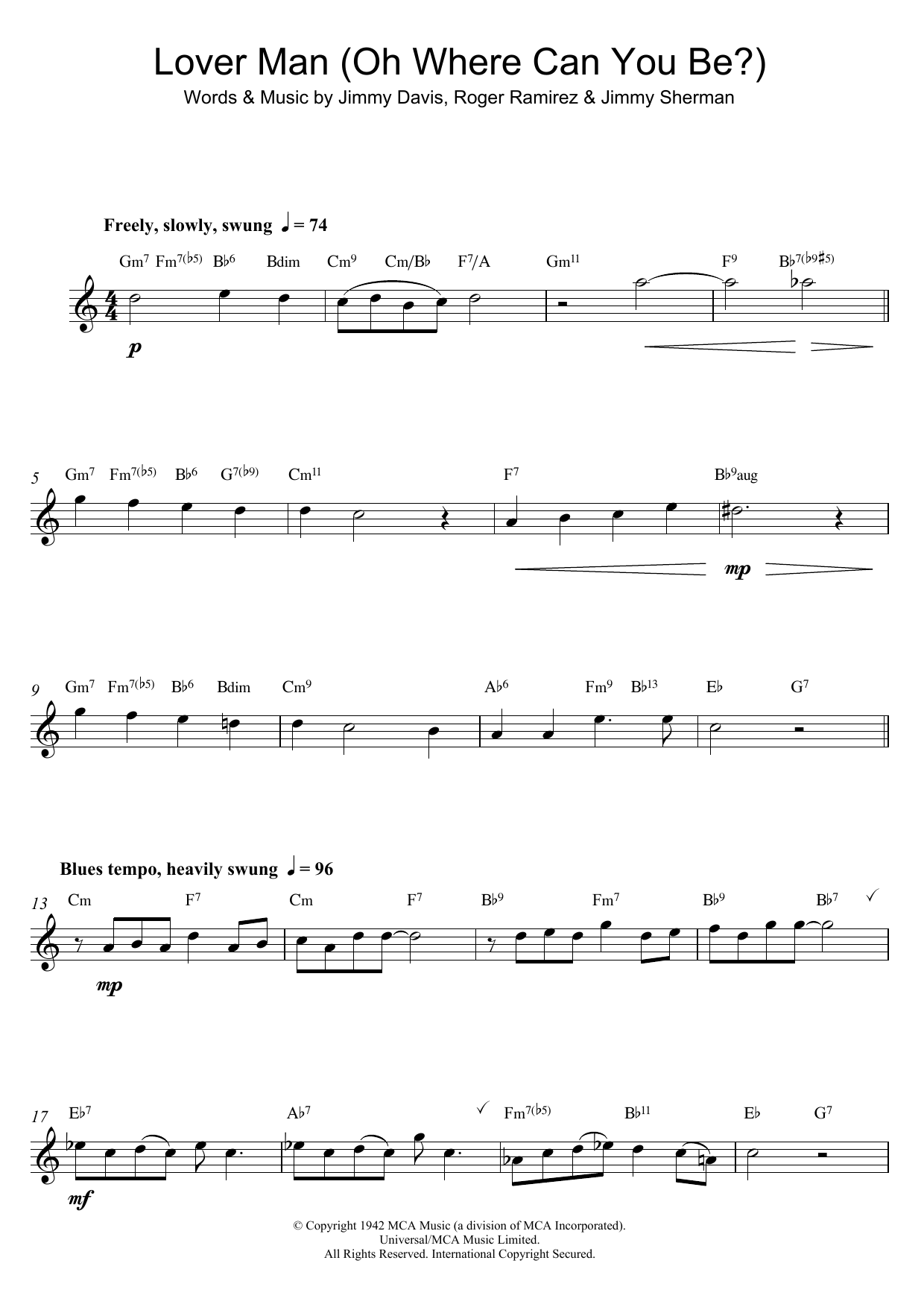 Product gallery: Page 1 of 1 Lover Man (Oh, Where Can You Be?), Bessie Smith