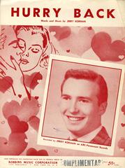 cover: Hurry Back, Jerry Korman, Gesang, Gitarre, Klavier