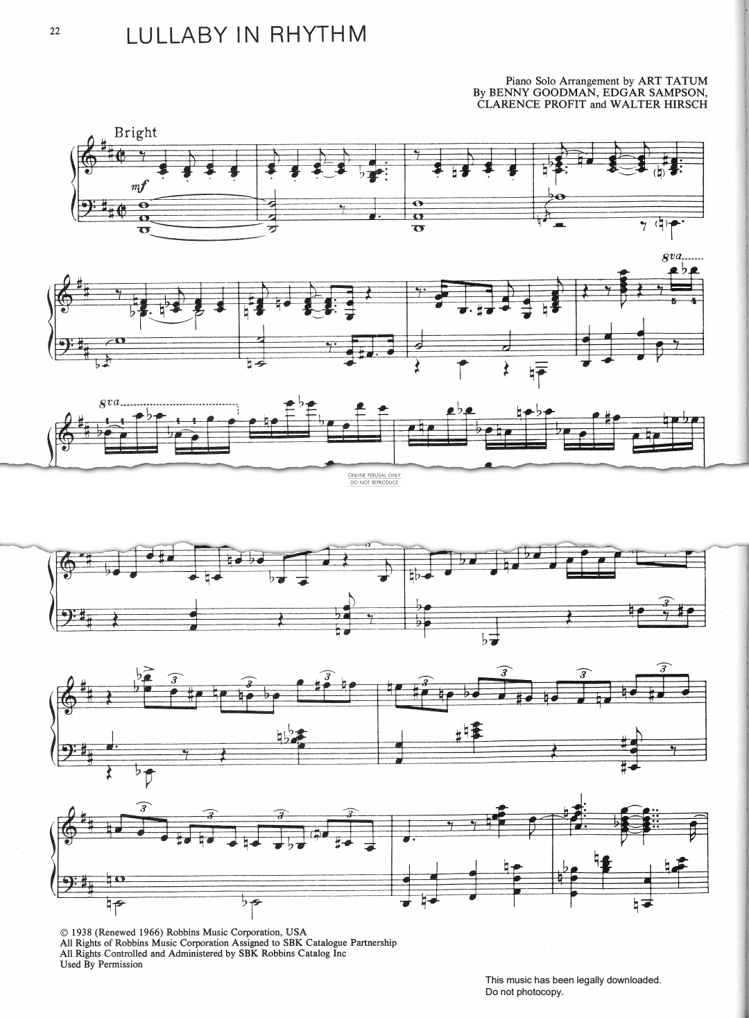 Product picture to: Lullaby In Rhythm