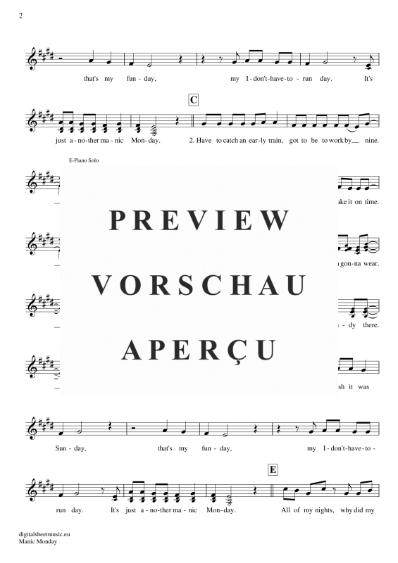 Produktgalerie: Seite 3 von 4 Manic Monday, Bangles, Trompete in B