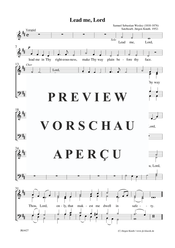 Produktgalerie: Seite 4 von 4 Lead me, Lord, , Gemischter Chor und Orgel