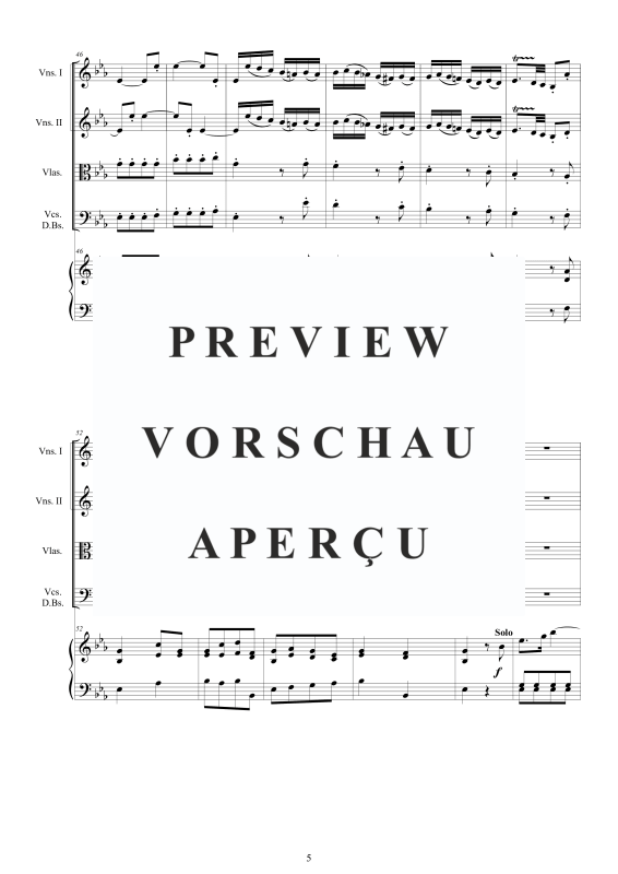 Produktgalerie: Seite 6 von 11 Cembalo Konzert Nr. 5 in Es-Dur, , Cembalo und Streichorchester