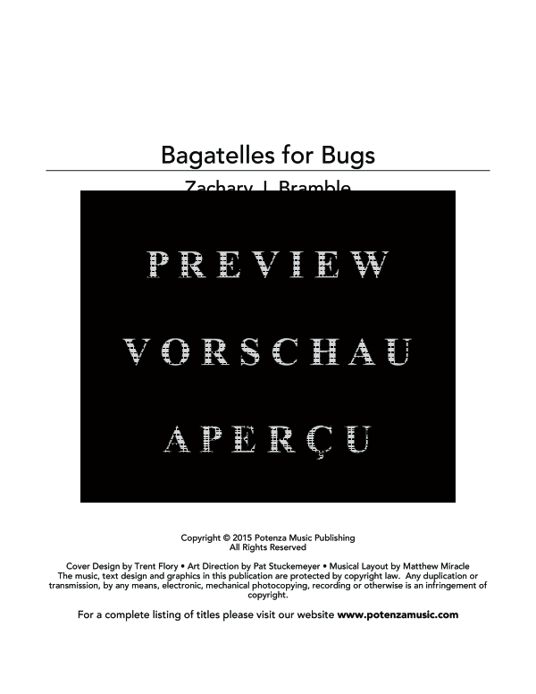 Produktgalerie: Seite 3 von 11 Bagatelles for Bugs, , (Holzbläser Quintett)