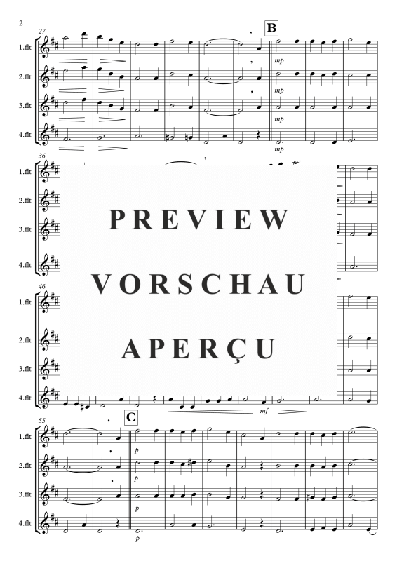 Produktgalerie: Seite 3 von 8 In einem kühlen Grunde, , Flötenquartett
