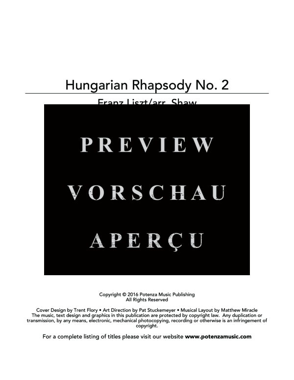 Produktgalerie: Seite 3 von 11 Hungarian Rhapsody No. 2, , (Blechbläser Quintett)