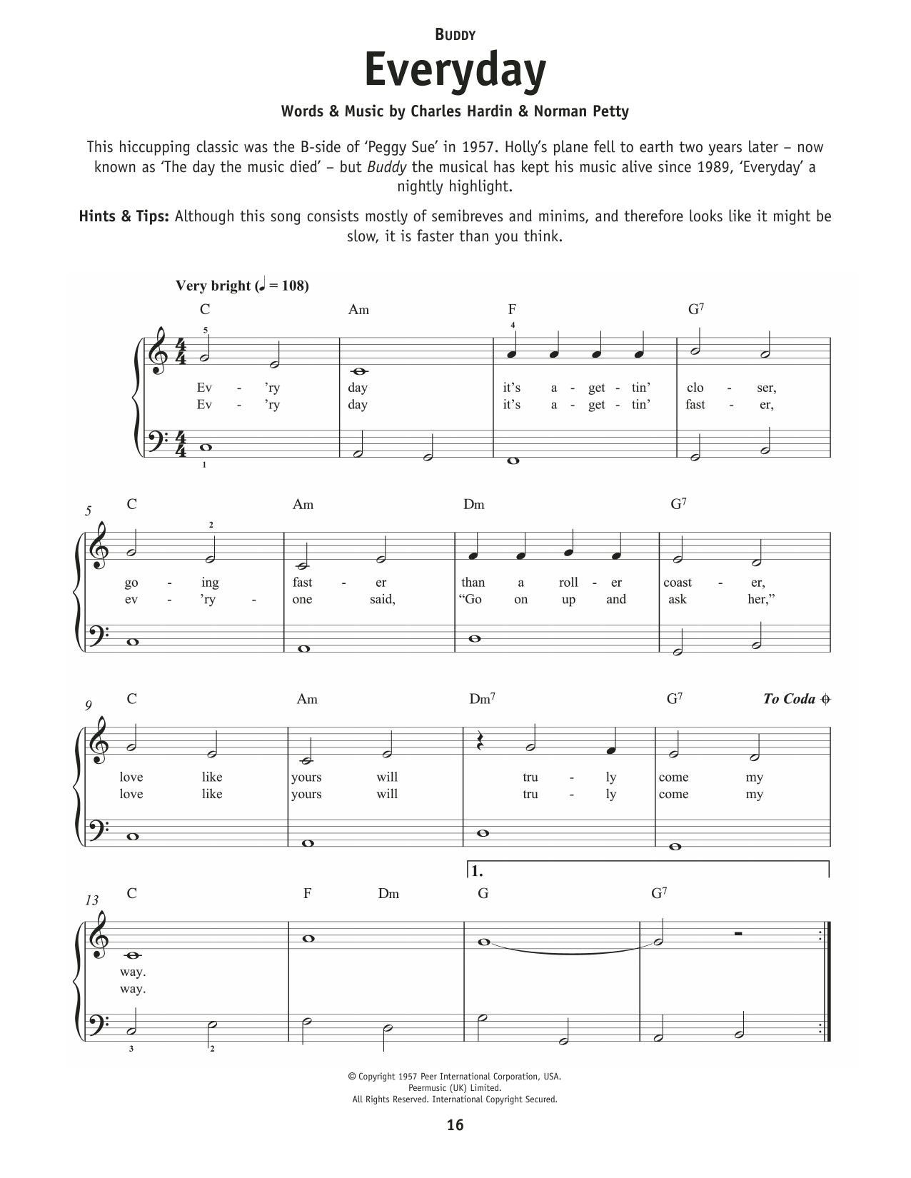 Product picture to:  Everyday - Buddy Holly