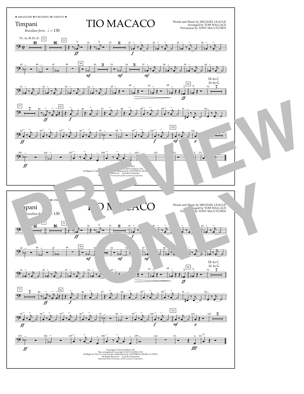 Produktgalerie: Seite 1 von 1 Tio Macaco - Timpani, Tom Wallace, Ensemble