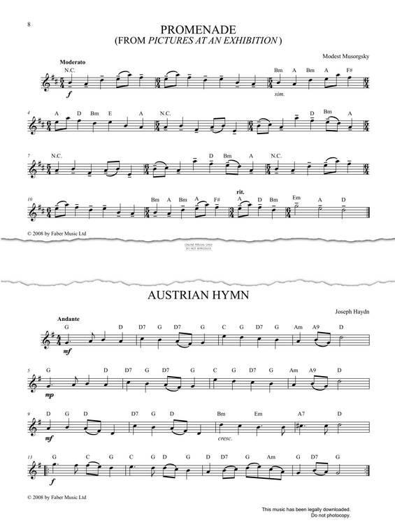 Product gallery: Page 1 of 1 Promenade (from 'Pictures at an Exhibition'), Modest Mussorgsky