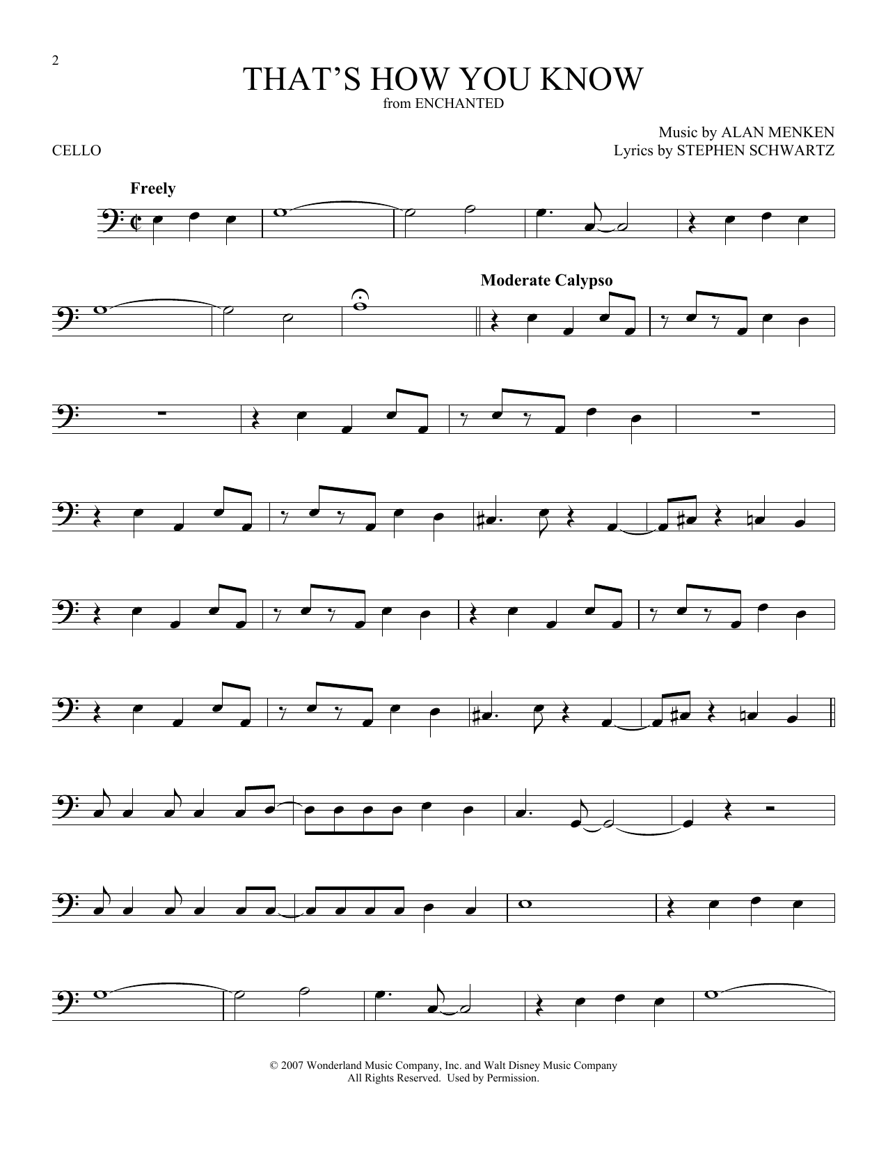 Produktgalerie: Seite 1 von 1 That's How You Know (from Enchanted), Amy Adams, Violoncello