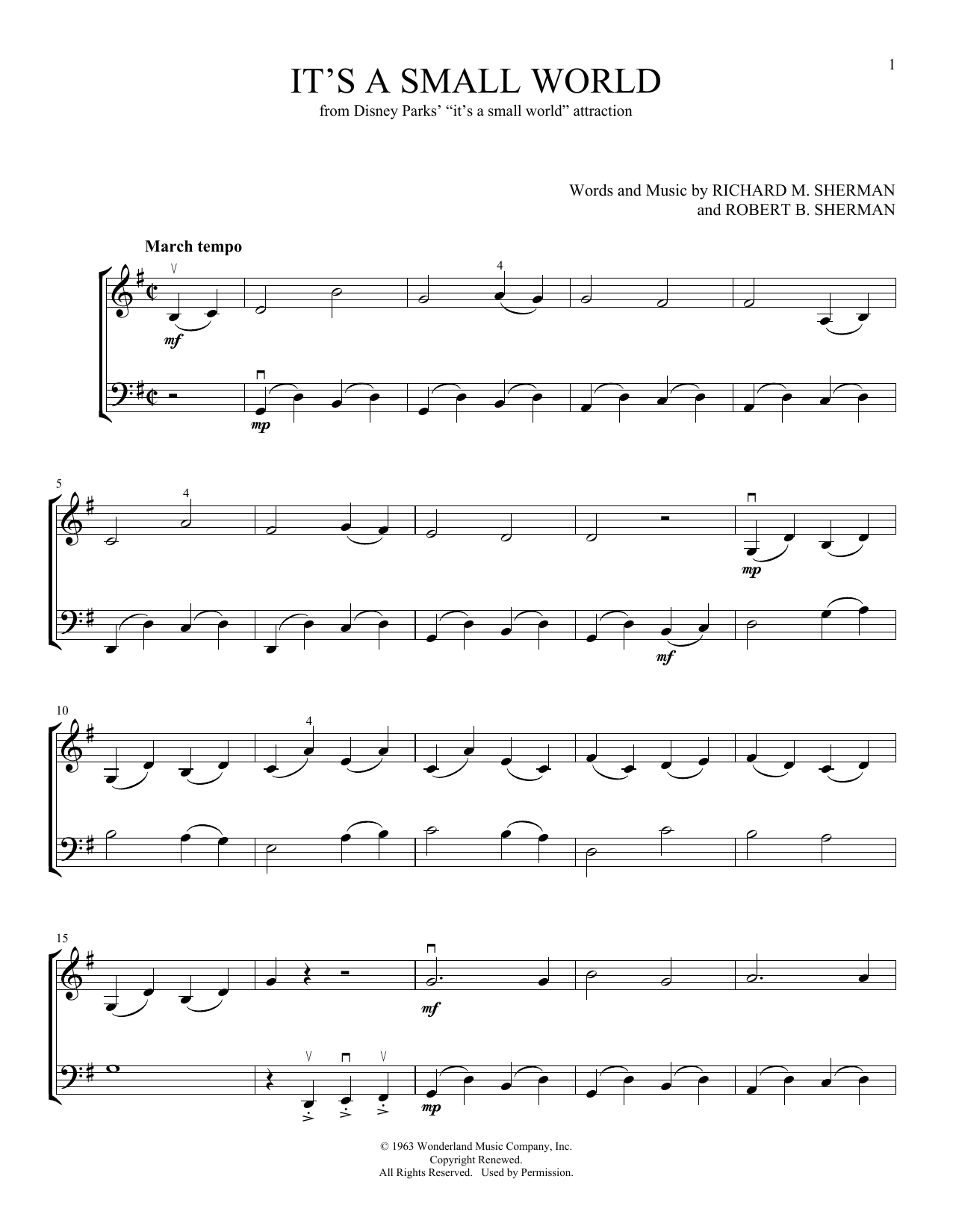 Produktgalerie: Seite 1 von 1 It's A Small World (arr. Michelle Hynson), Sherman Brothers