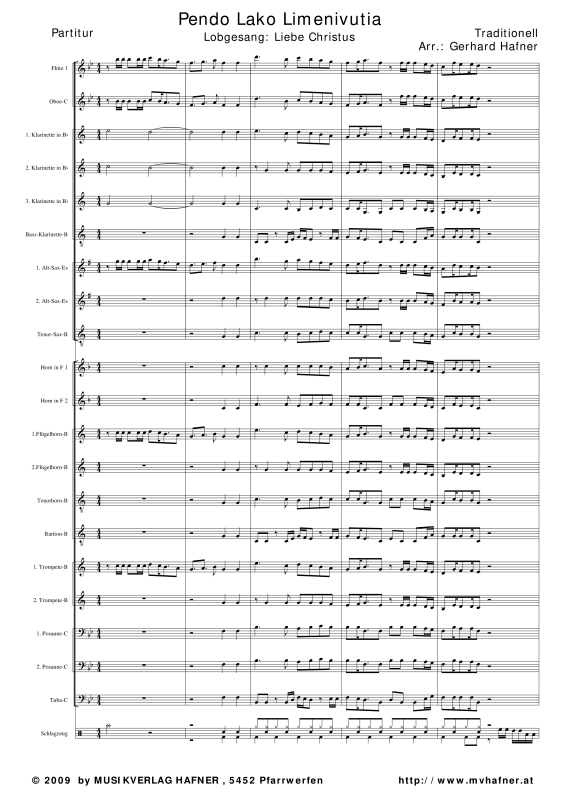 Product gallery: Page 1 of 11 Pendo Lako Limenivutia, , (large wind orchestra)