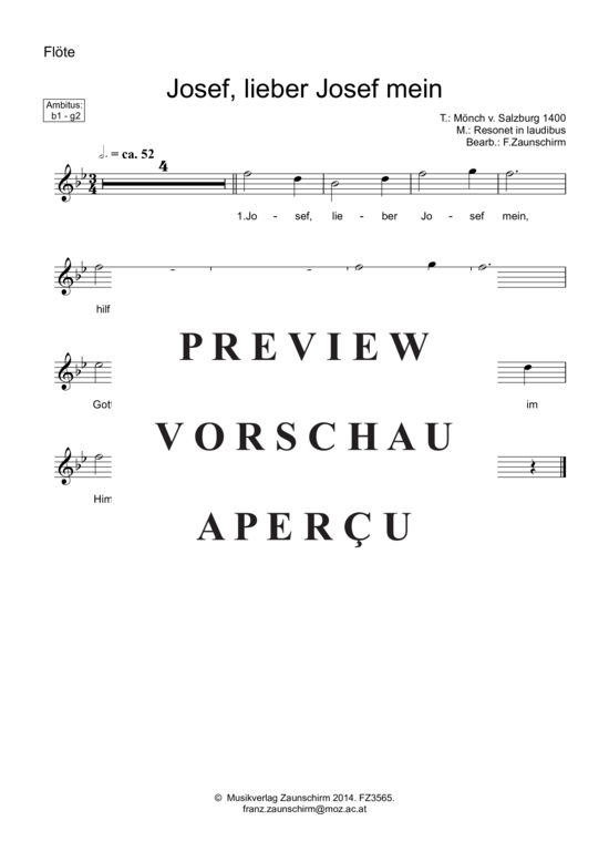 Product gallery: Page 3 of 4 Josef, lieber Josef mein , , (flute + piano)