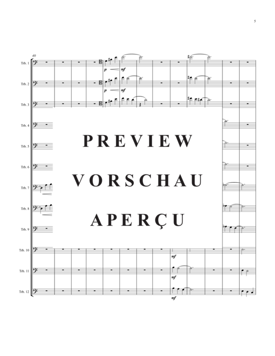 Product gallery: Page 6 of 21 Diptich for 12 Trombones , , (Trombone Ensemble)