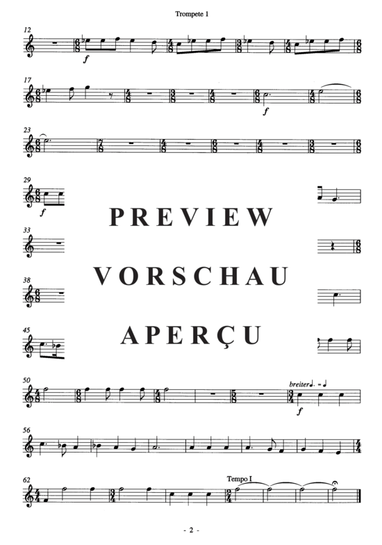 Produktgalerie: Seite 4 von 5 Concertino , , (Blechbläserquintett + Orgel) Trompete in C