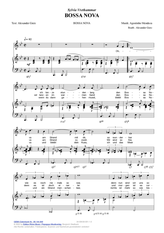 Produktbild zu: Bossa Nova Sylvia Vrethammar