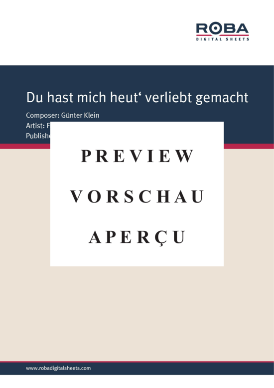 gallery: Du hast mich heut verliebt gemacht , , (Klavier + Gesang)