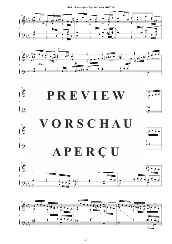 Produktgalerie: Seite 4 von 11 Passacaglia e Fuge in C-Moll BWV 582, , Cembalo/Klavier Solo