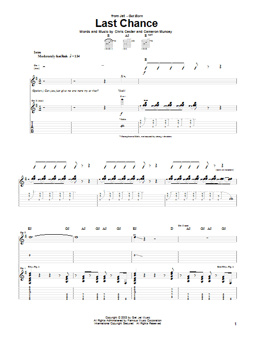 Produktgalerie: Seite 1 von 1 Last Chance, Jet, Gitarre