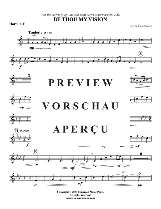 Produktgalerie: Seite 5 von 9 Be Thou My Vision , , (Blechbläserquintett)