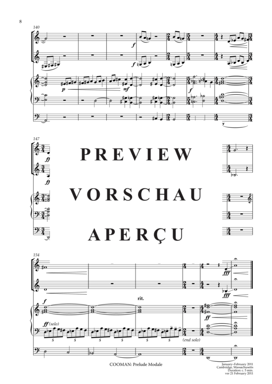 Product gallery: Page 11 of 17 Prelude Modale , , (Trio for two horns + organ)