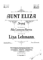 cover: Aunt Eliza, , Gesang, Klavier