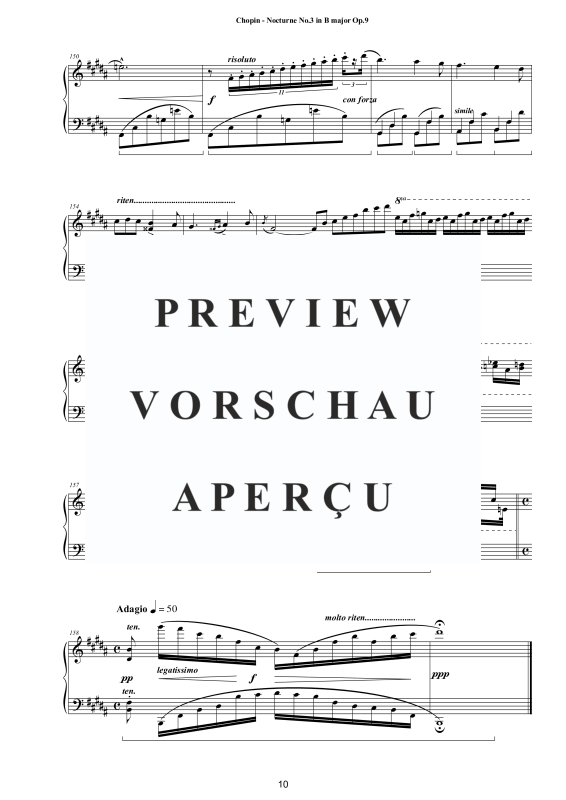 Produktgalerie: Seite 11 von 11 Nocturne Nr. 3 H-Dur Op. 9, , Klavier Solo