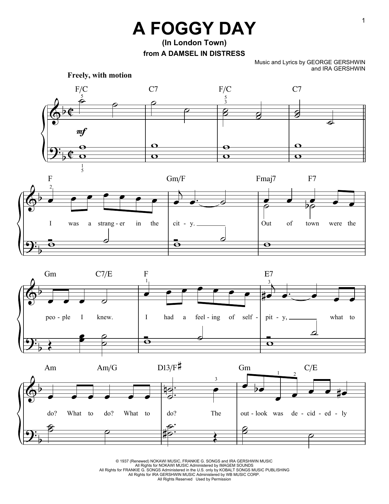 Produktgalerie: Seite 1 von 1 A Foggy Day (In London Town), George Gershwin, Klavier