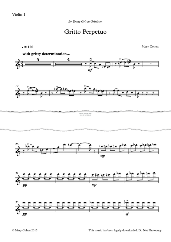 Produktgalerie: Seite 1 von 1 Gritto Perpetuo, Mary Cohen, Quartett, Viola, Violine, Violoncello