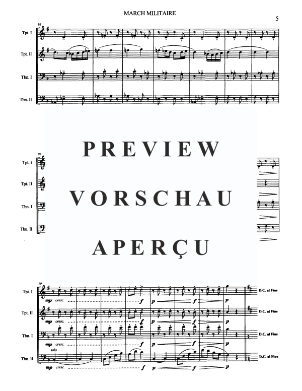 Produktgalerie: Seite 7 von 11 Marsch Militaire, , Blechbläserquartett