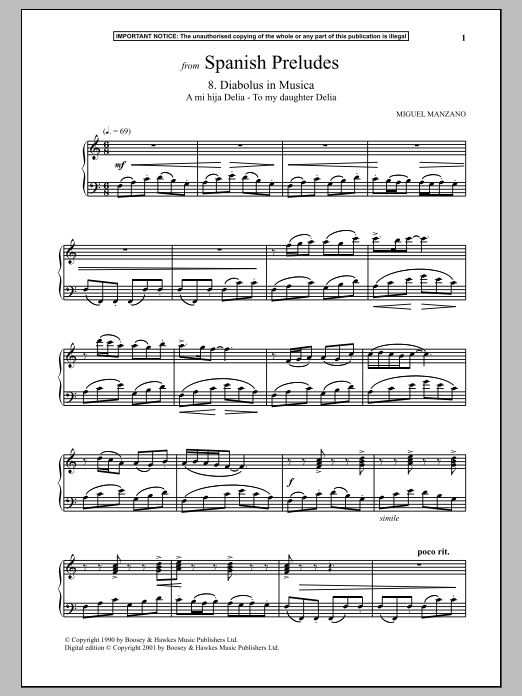 Product gallery: Page 1 of 1 Spanish Preludes, 8. Diabolus In Musica, Miguel Manzano