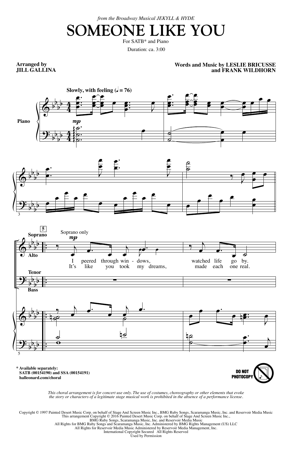 Produktbild zu: Someone Like You (arr. Jill Gallina)