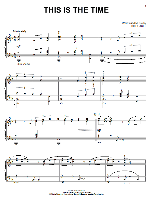 Product gallery: Page 1 of 1 This Is The Time, Billy Joel