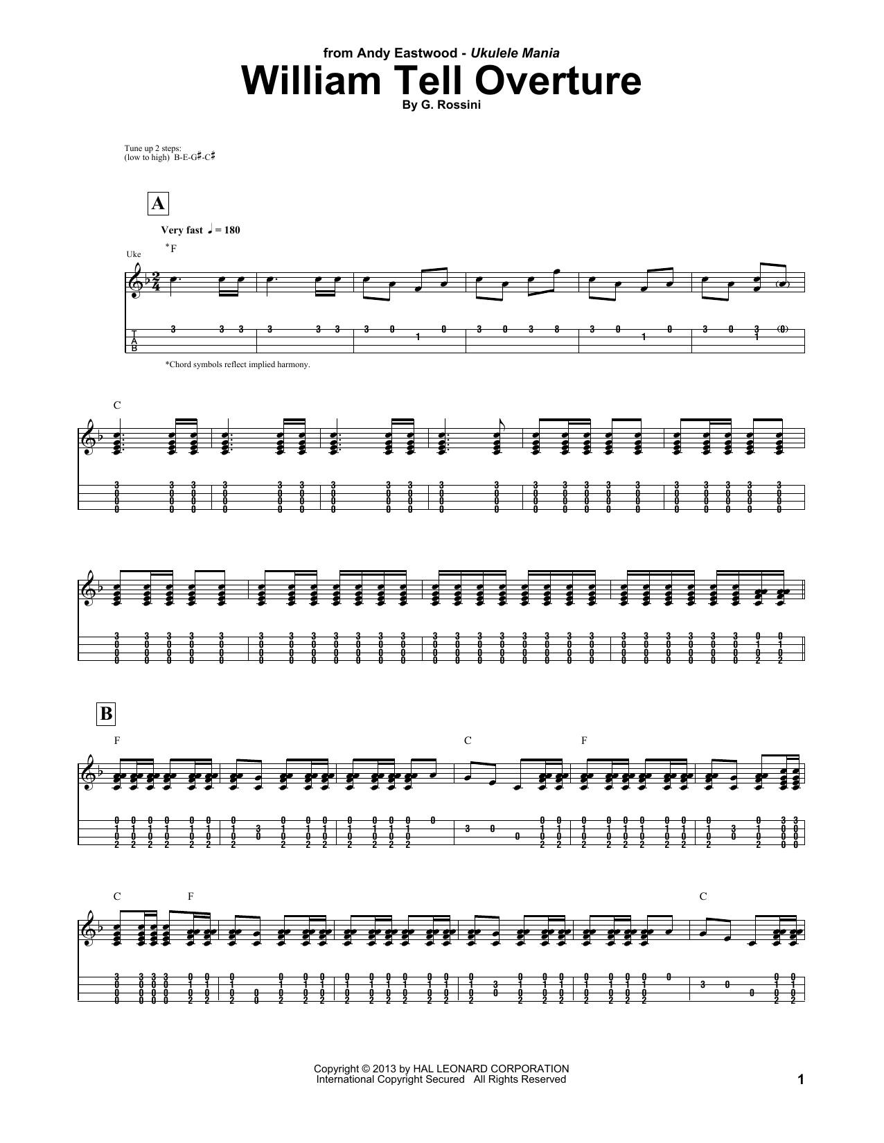 Product gallery: Page 1 of 1 William Tell Overture, Andy Eastwood