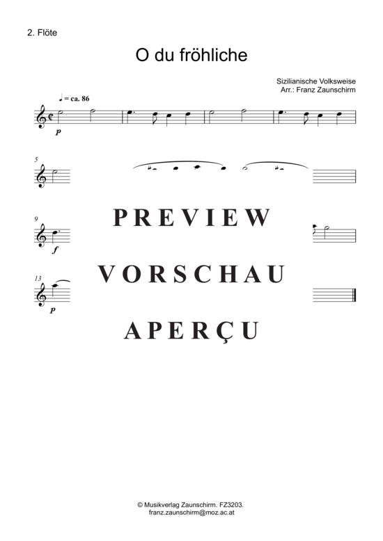 gallery: O du fröhliche , , (Quartett Querflöte)