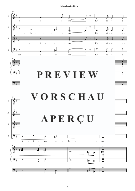 Produktgalerie: Seite 7 von 11 Missa Brevis in D-Moll, , Gemischter Chor und Orgel
