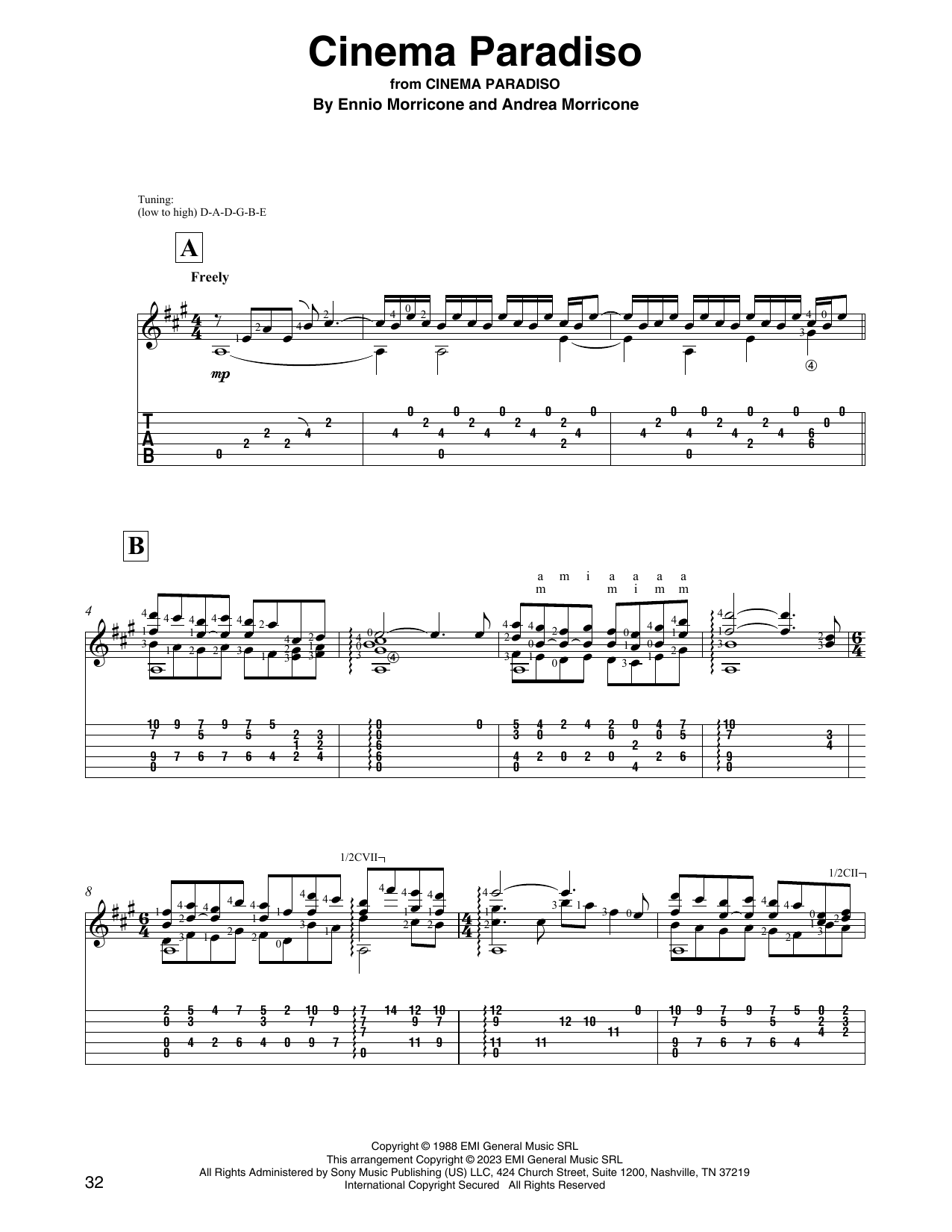 Produktbild zu: Cinema Paradiso (arr. David Jaggs)