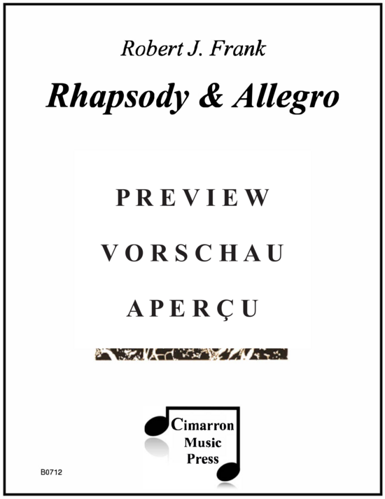 Produktgalerie: Seite 2 von 21 Rhapsody and Allegro , , (Pikkoloflöte und Harfe)