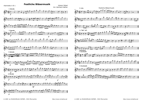 Product gallery: Page 1 of 9 Festliche Bläsermusik, , (Clarinet Quintet)